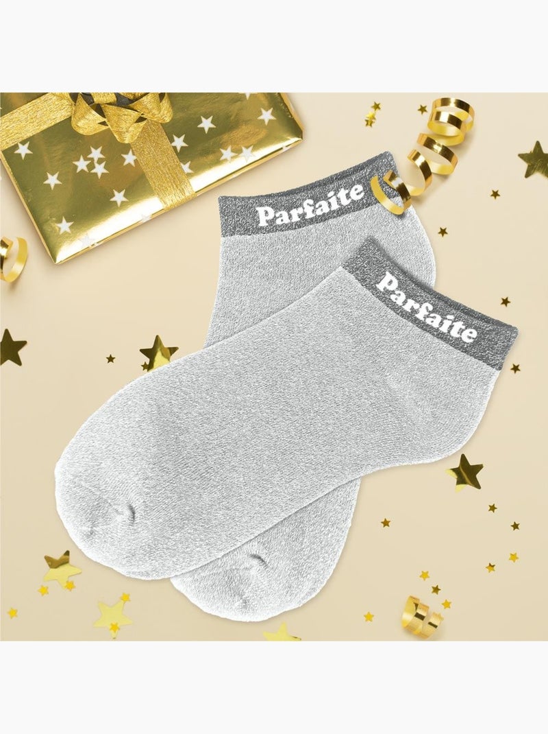 Socquettes à Paillettes - Parfaite Gris - Kiabi