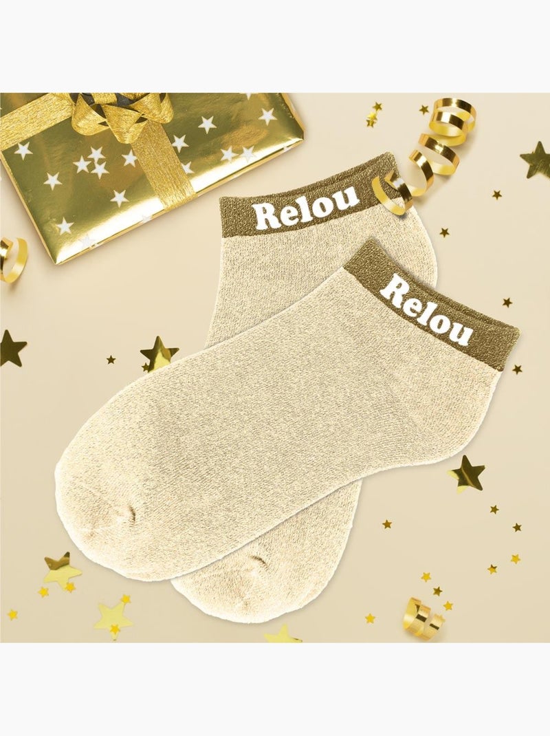 Socquettes à Paillettes - Relou Or - Kiabi