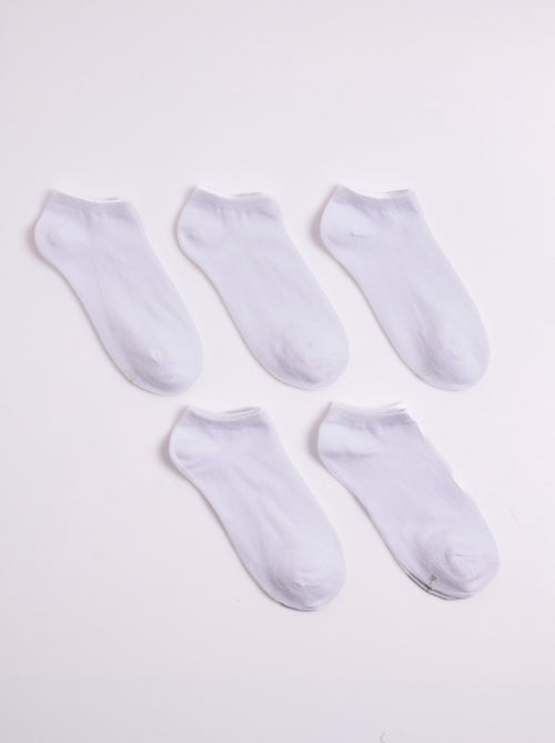 Socquettes basses, uni clair - AFIBEL - Kiabi