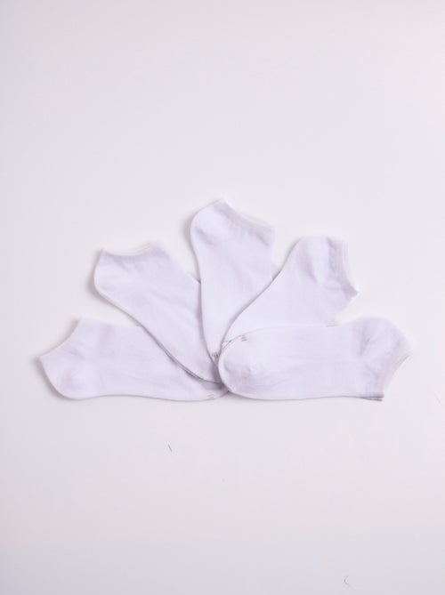 Socquettes basses, uni clair - Kiabi