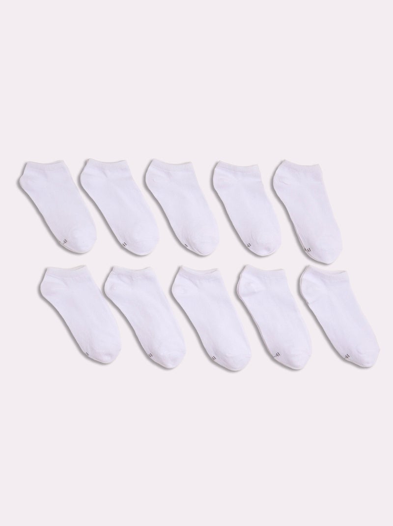 Socquettes basses unies - AFIBEL Blanc - Kiabi