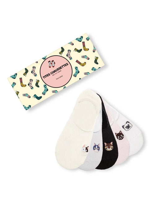 Socquettes Chat Invisible  (Lot x5) | Titeschaussettes - Kiabi