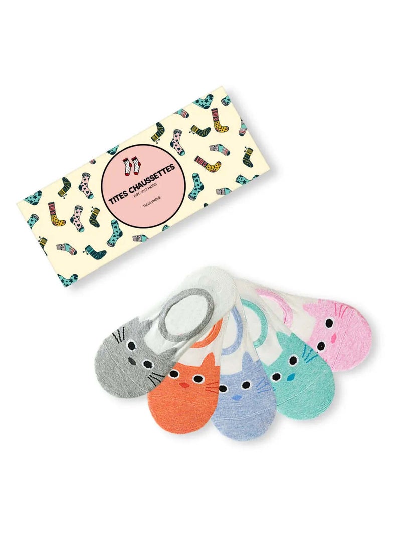 Socquettes Chaton (lot x5) | Titeschaussettes Multicolore - Kiabi