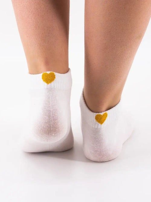 Socquettes Coeur Doré Talon - Kiabi