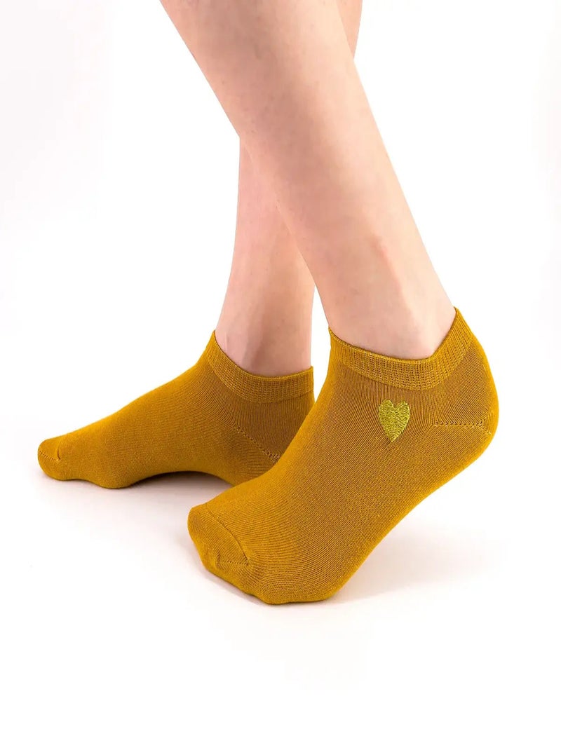 Socquettes Cœur Dorée | Titeschaussettes Jaune - Kiabi