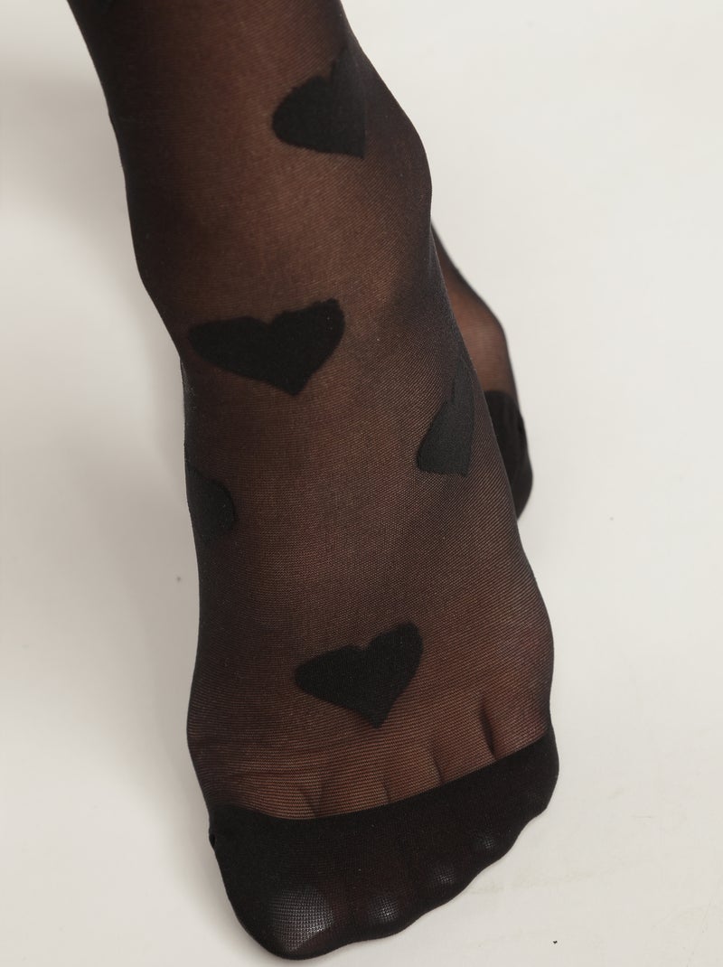 Socquettes cœur multiples Style Noir - Kiabi