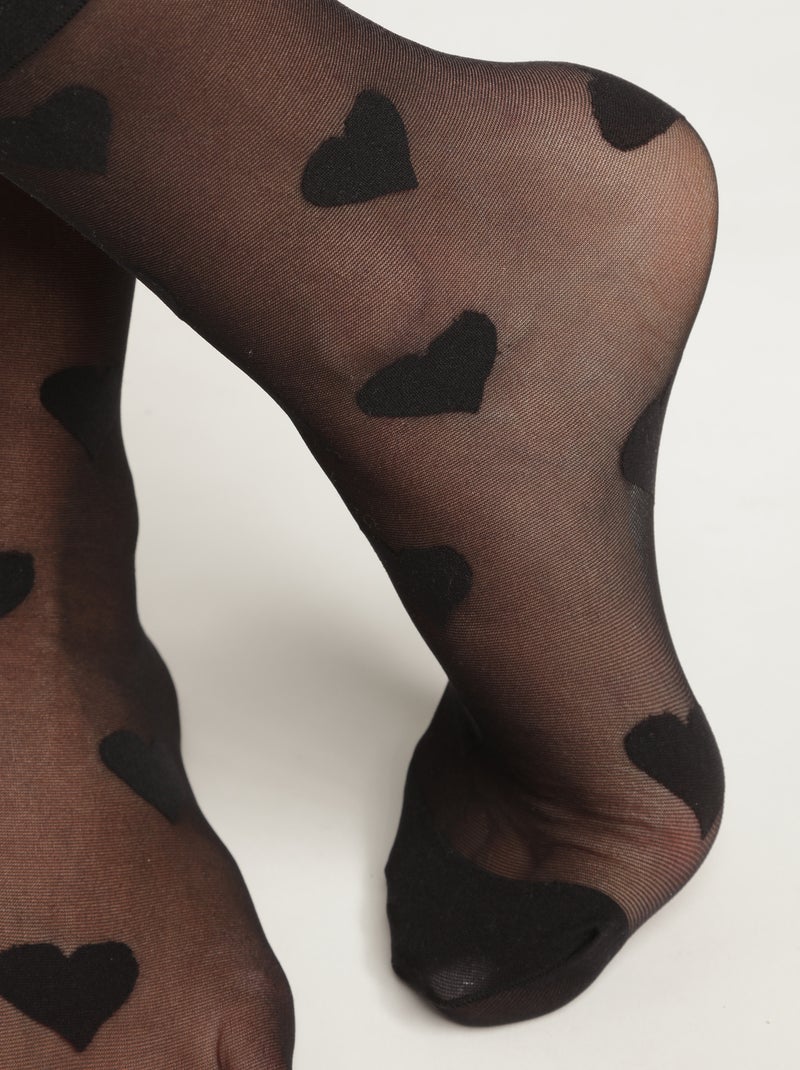 Socquettes cœur multiples Style Noir - Kiabi