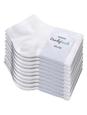 Socquettes Coton Prémium - Lot 10 Paires - Fabrication UE