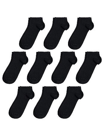 Socquettes Coton Prémium - Lot 10 Paires - Fabrication UE