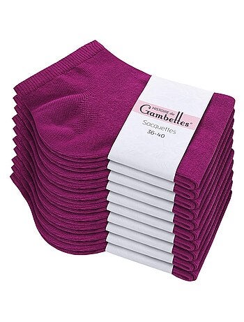 Socquettes Coton Prémium - Lot 10 Paires - Fabrication UE