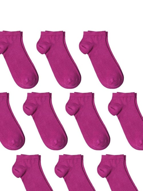 Socquettes Coton Prémium - Lot 10 Paires - Fabrication UE - Kiabi