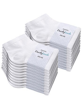 Socquettes Coton Prémium - Lot 20 Paires - Fabrication UE