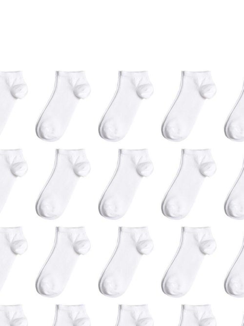 Socquettes Coton Prémium - Lot 20 Paires - Fabrication UE - Kiabi