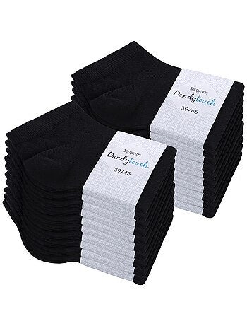 Socquettes Coton Prémium - Lot 20 Paires - Fabrication UE
