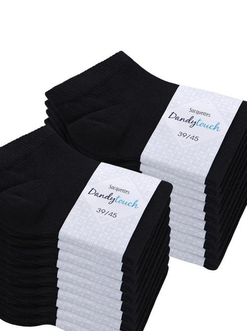 Socquettes Coton Prémium - Lot 20 Paires - Fabrication UE - Kiabi