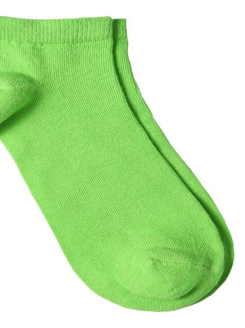 Socquettes Coton Prémium - Lot 20 Paires - Fabrication UE Vert jade - Kiabi