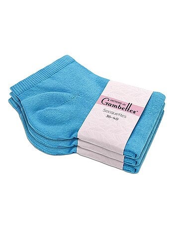 Socquettes Coton Prémium - Lot 3 Paires - Fabrication UE