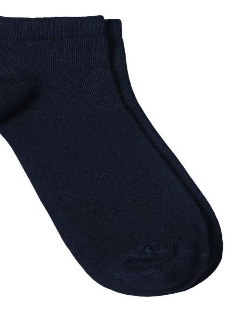 Socquettes Coton Prémium - Lot 3 Paires - Fabrication UE Bleu marine - Kiabi