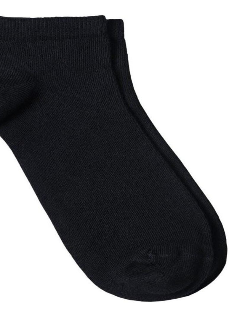 Socquettes Coton Prémium - Lot 3 Paires - Fabrication UE Noir - Kiabi