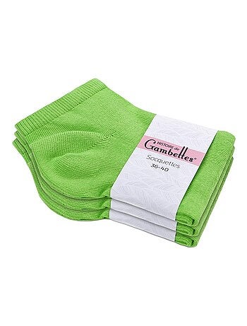 Socquettes Coton Prémium - Lot 3 Paires - Fabrication UE