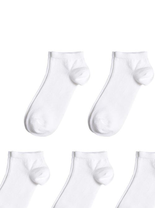 Socquettes Coton Prémium - Lot 5 Paires - Fabrication UE - Kiabi