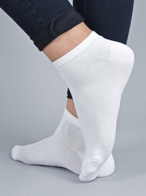 Socquettes Coton Prémium - Lot 5 Paires - Fabrication UE - Kiabi