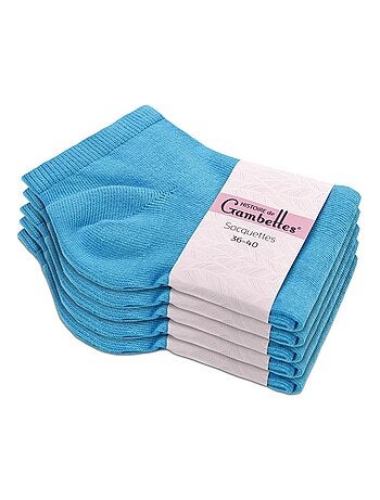 Socquettes Coton Prémium - Lot 5 Paires - Fabrication UE