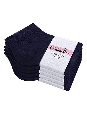 Socquettes Coton Prémium - Lot 5 Paires - Fabrication UE