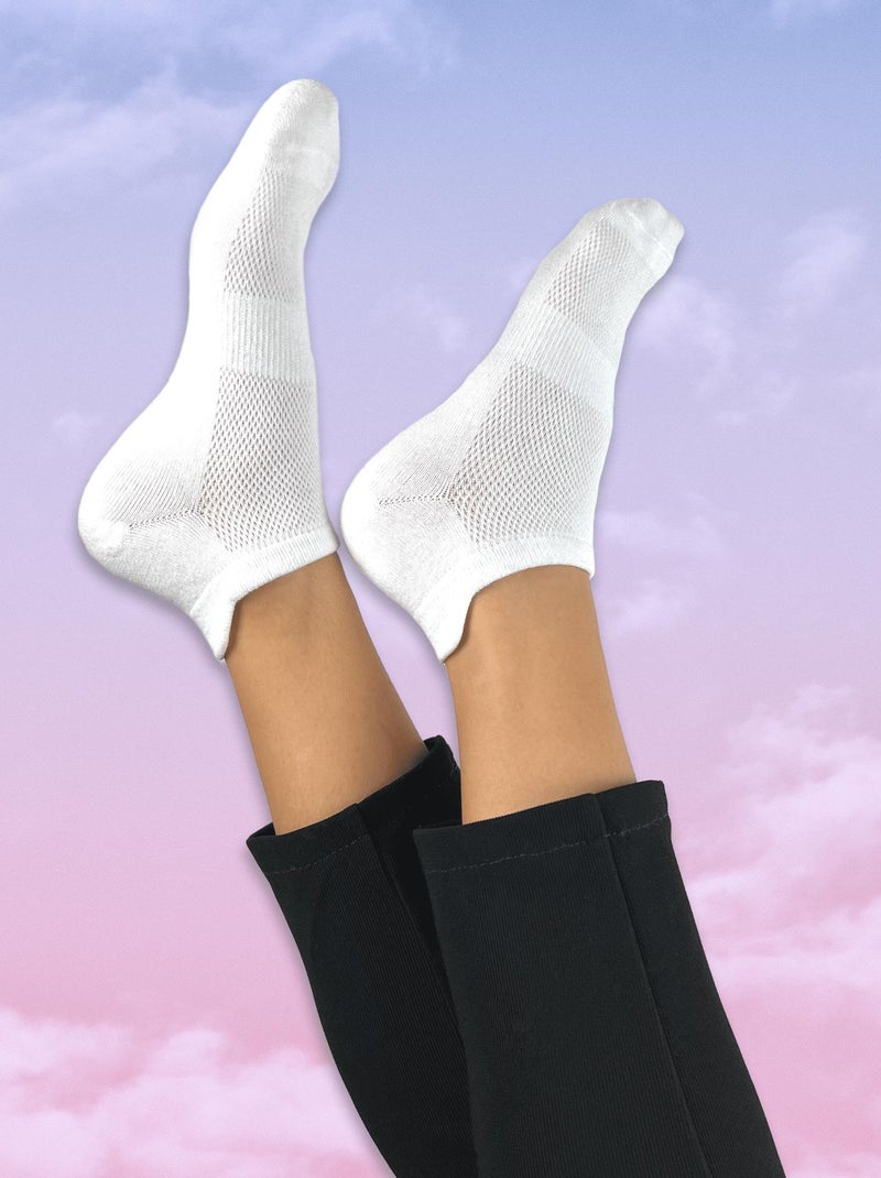 Socquettes En Coton- SockUp- 35-43 Blanc - Kiabi