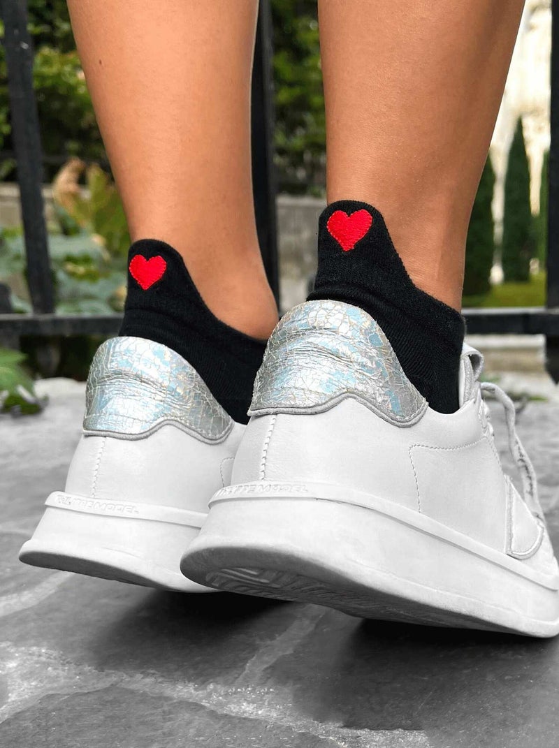 Socquettes En Coton Amour- SockUp- 35-42 Noir - Kiabi