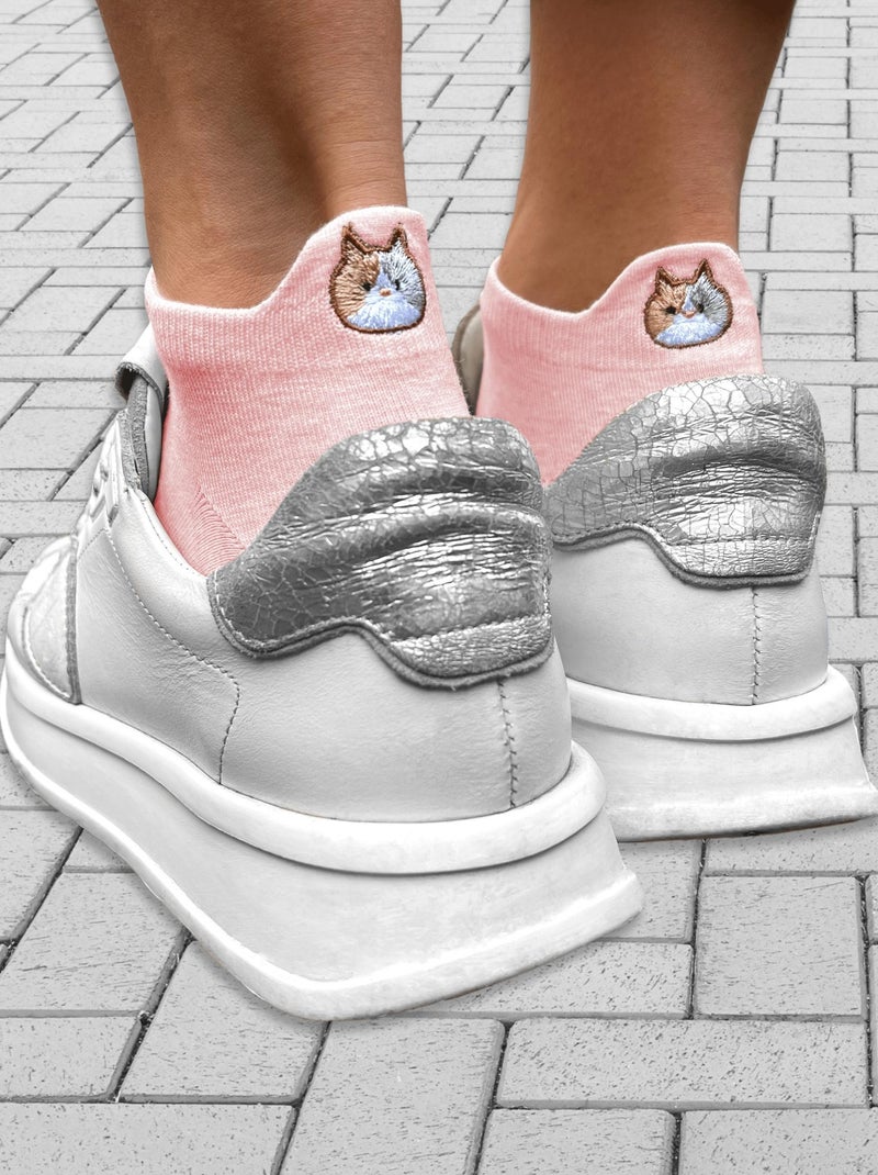 Socquettes En Coton Chaton- SockUp- ONESIZE Rose - Kiabi