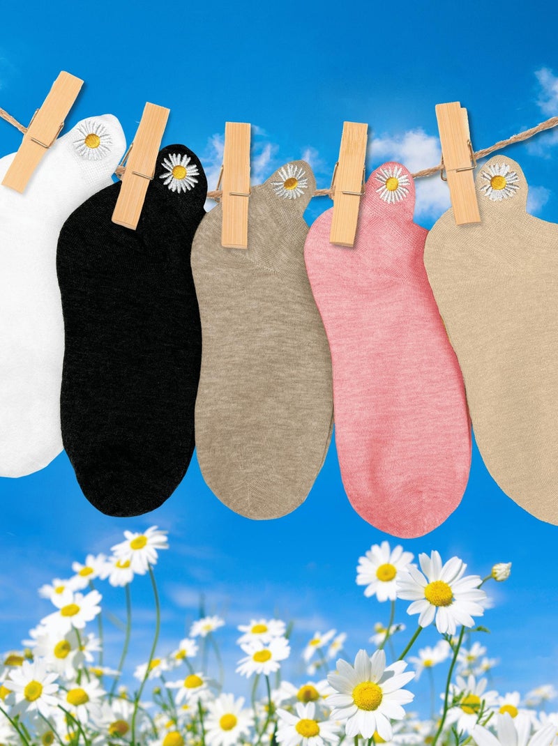 Socquettes En Coton Fleurs- SockUp- 35-42 Multicolore - Kiabi