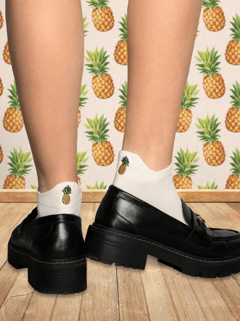Socquettes En Coton Fruits- SockUp- 35-42 Jaune - Kiabi