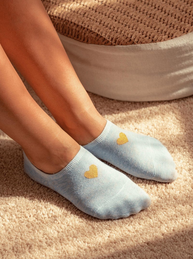Socquettes En Coton Invisibles Coup De Coeur- SockUp- 35-42 Bleu - Kiabi