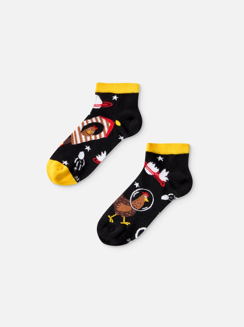 Socquettes Enfants Dedoles Poules Astronautes Noir - Kiabi
