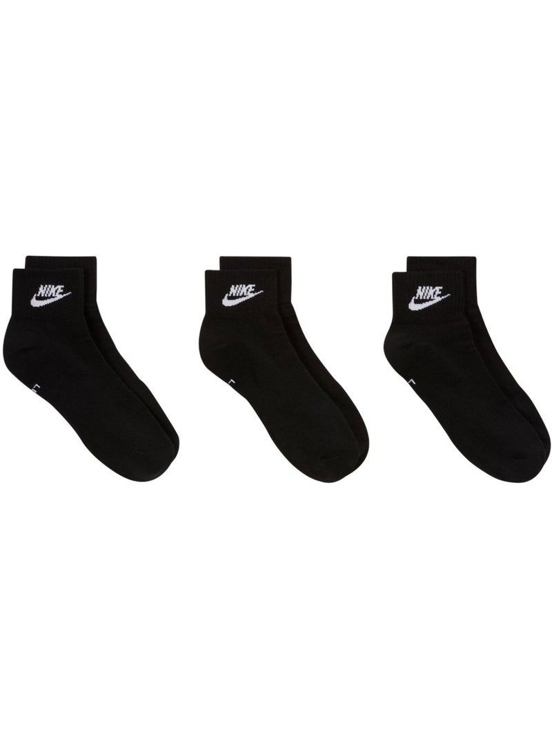 Socquettes everyday essential - nike Noir - Kiabi