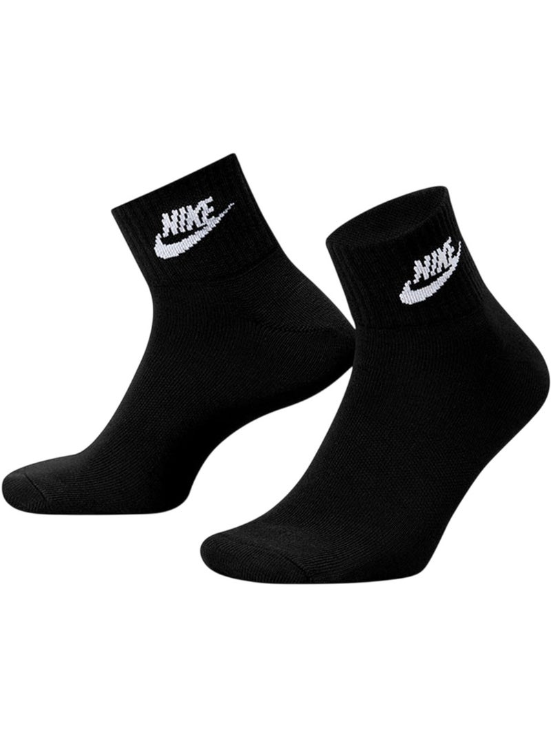 Socquettes everyday essential - nike Noir - Kiabi