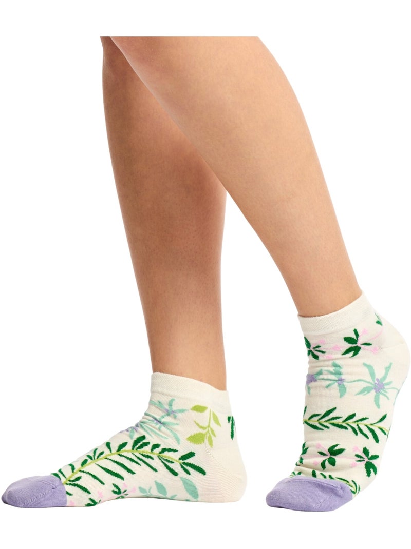 Socquettes Herbes de Jardin Blanc - Kiabi