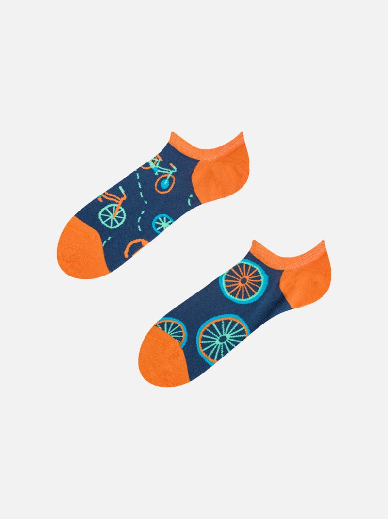 Socquettes Invisibles Bicyclettes Oranges Bleu - Kiabi
