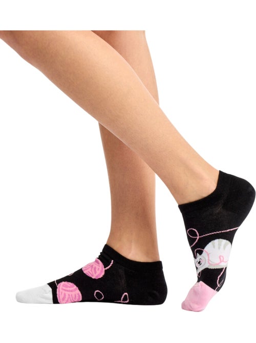 Socquettes invisibles Chat et Pelote de Laine - Kiabi