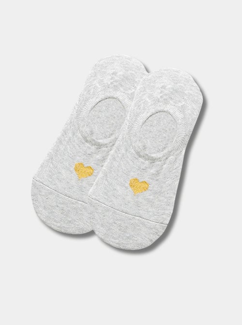 Socquettes Invisibles Coeur Doré - Kiabi