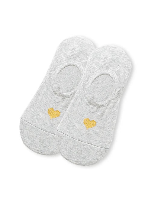 Socquettes Invisibles Coeur Doré - Kiabi