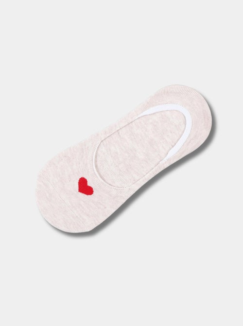 Socquettes Invisibles Coeur Rouge - Kiabi