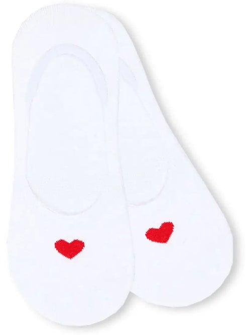 Socquettes Invisibles Coeur Rouge - Kiabi