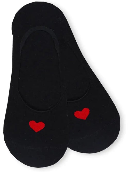 Socquettes Invisibles Coeur Rouge - Kiabi