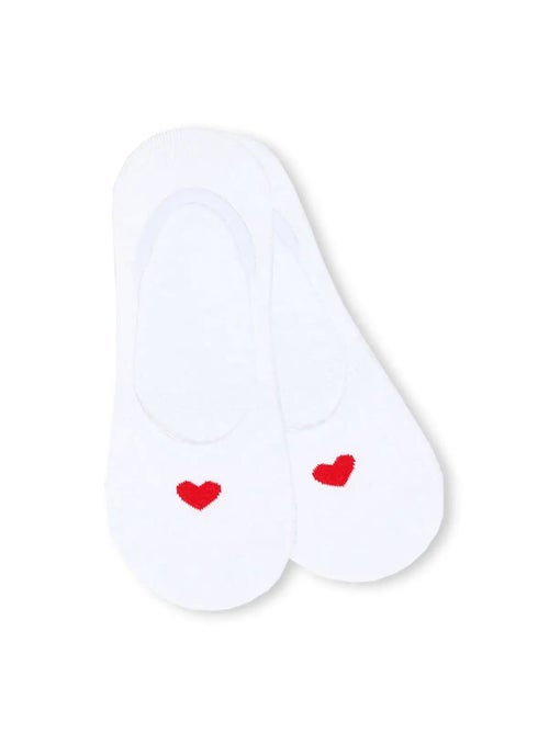 Socquettes Invisibles Coeur Rouge - Kiabi