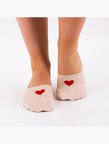 Socquettes Invisibles Coeur Rouge