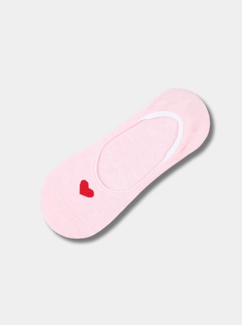 Socquettes Invisibles Coeur Rouge - Kiabi