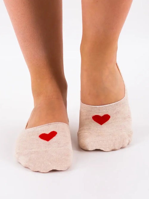 Socquettes Invisibles Coeur Rouge - Kiabi