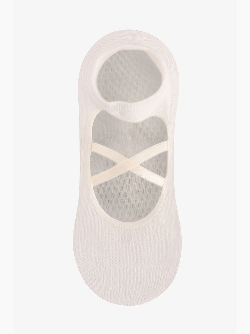 Socquettes invisibles cross penti Blanc - Kiabi